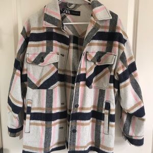 Zara flannel jacket worn Once